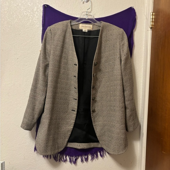 Vintage Joan’s of New York button down wool blazer woman’s size large.(12) - Picture 5 of 8